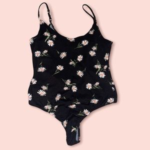 Floral Black Onesie